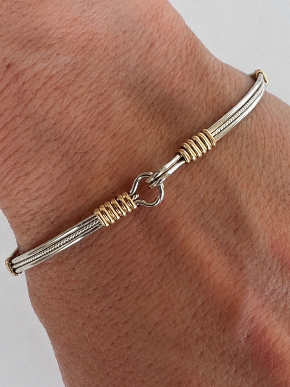 Ronaldo Jewelry Be Kind Bracelet 925 Sterling Silver Gold Accent 7.5 - Picture 2 of 16